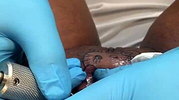 Tattoo Appointment With Natural Tits And Doggystyle Fucking