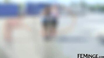 Interracial Lesbian Video With Talented Basketball Player