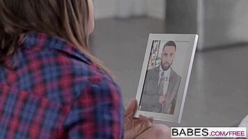 Stallion fucks Sara Luv's trimmed pussy in POV.