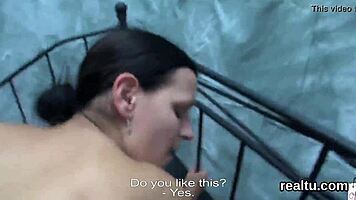 stunning czech teen is tempted in the mall and rode in pov