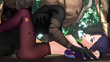 Genshin Impact Mona receives oral and assfucking.