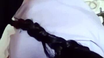 Black stockings girlfriend gets blowjob and doggy fucking