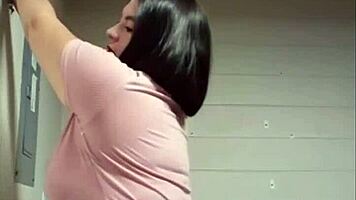 Colombian babe stripteases and cowgirls big ass