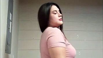 Colombian babe stripteases and cowgirls big ass