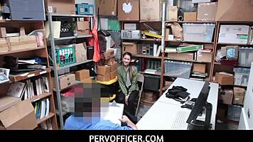 Pervofficer - Asian Jade Noir Opens Wide for Deep Disciplinary Office Penetration.