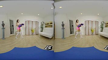 hot yoga girl rides your dick vr, doesn't she? wanna feel that shaved pussy?