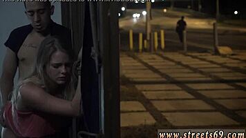 Blonde Teen Bound and Anal Punished in Garage