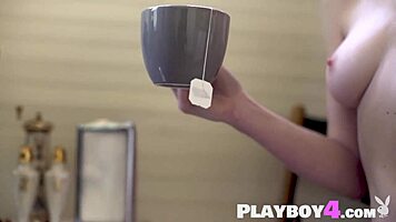 I watched busty blonde teen Ashley Nash undress, revealing her perfect petite body and big ass.