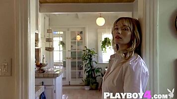 I watched busty blonde teen Ashley Nash undress, revealing her perfect petite body and big ass.