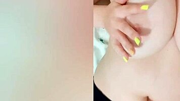 Young maid with big tits bounces for her boss in a close-up video to get a pay raise and reach orgasm