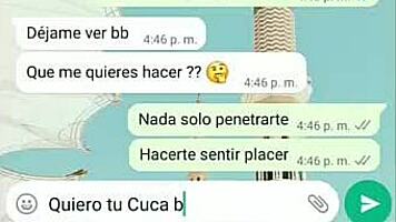 Tati and I started with hot WhatsApp chats, then fucked in the office