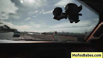 Blonde natural slutty girl sahara skye craves for charles deras hard cock and suck it in the car