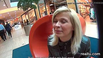 charming czech girl is seduced in the shopping centre and banged in pov