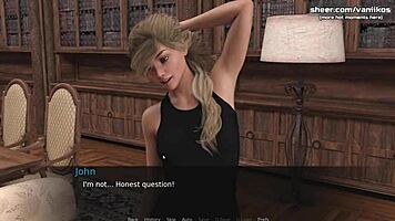 does this blonde teen get cum in her pussy in the library?
