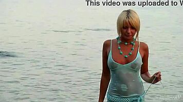 Beautiful Brunette Masha Strips Naked In Solo Promo