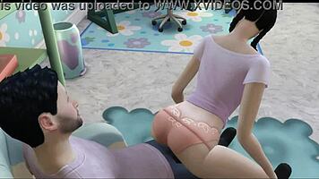 i'm in charge of my little niece who wants to play with my hard dick