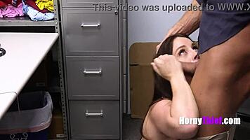 Shoplifting Teen 18+ Mouths Off During Rough Encounter