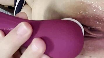 Masturbating my big juicy pussy with oiled clit 😏💦