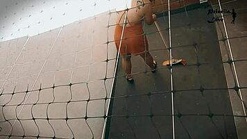 Neighbor videotapes pretty latina niece