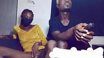 My step sister seduced me to suck and fuck her while watching tv