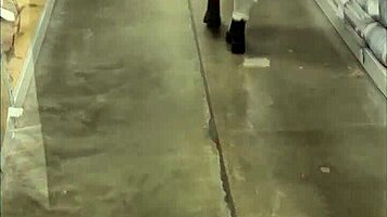 lacey acts dirty in public with feet and blowjobs