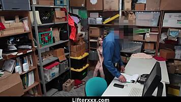 Lp officer fucks busty blonde teen in garage!