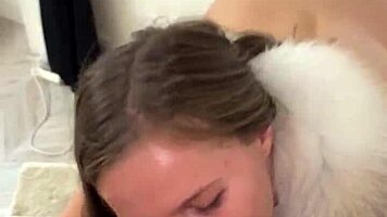 POV Deepthroat and Titjob From Hot Big-Tits Teen Stacy Cruz