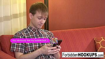 Blonde pulpeuse découvre la énorme surprise du beau-frère