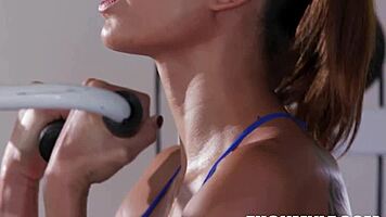 Cassie Del Isla and Ryan Mclane Have Hard Workout Followed by Hard Fuck with Blowjob