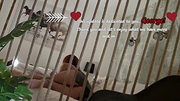 hot petite 18+ redhead strips down and teases flaccid dick on bed