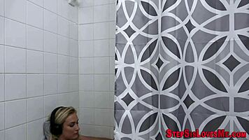 this bathing teen stepsister is getting fucked by a monster cock in pov 😏