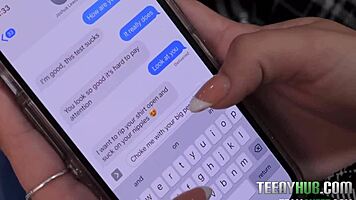 Sexting in class with Erin Everheart and Bailey Blaze 😏