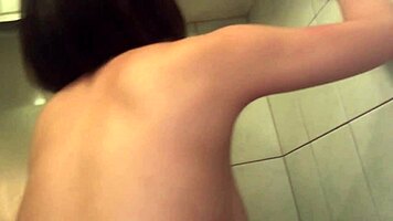 Japanese teen girl with big tits gives blowjob 😍