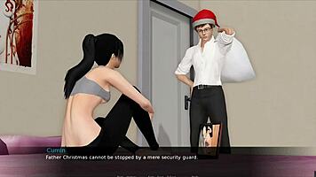 Naughty Blonde Gets Christmas Present from Headmaster