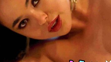 li moon poses in sexy lingerie then rips clothes off