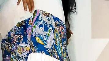 bluee squirts on her skirt and finally pisses for you