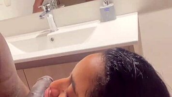Latina Teen Deepthroats Big Black Cock Intensely.