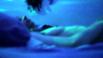 Sexy skinny brunette sucks big black cock, fucks it, then swallows cum