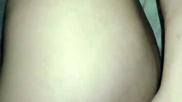 My cousin slips into my bed, I fuck her hard, cover her mouth, and she begs me to fill her tits with cum.
