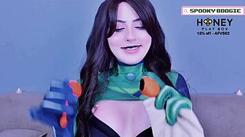 Dr. Drakken gives Shego a new vibrator for solo play