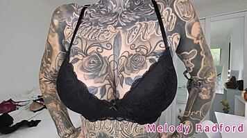 Melody Radford Tries Black and Purple Lingerie Haul