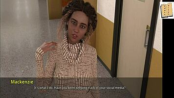 Shauna Sucks Big Cock at the Gym in 3D