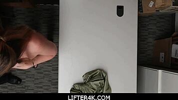 lifter4k - officer face fucks thief teen with fat dick - kat monroe