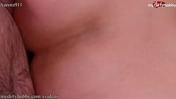 German milf takes cumshot on big ass after POV doggy