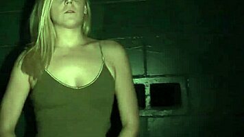 hot girl next door plays with her sexy body outside.