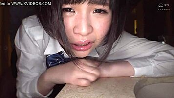 this short-haired 18-year-old beauty loves uncle's monster cock, giving intense oral before creampie sex