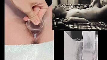 Feeling aroused while masturbating to passionate lesbian encounters.