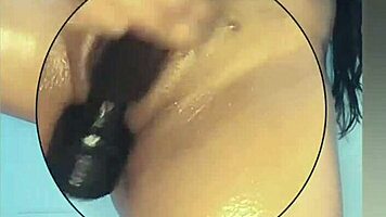 Beautiful brunette housewife SHOWS OFF her GOOD ASS, TITS, and AWESOME PUSSY in homemade solo