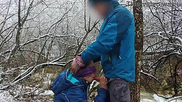 Public Blowjob and Cum Swallow by Mountain River Edge