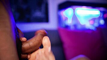 Blonde with cute face GIVES boyfriend an intense FOOTJOB